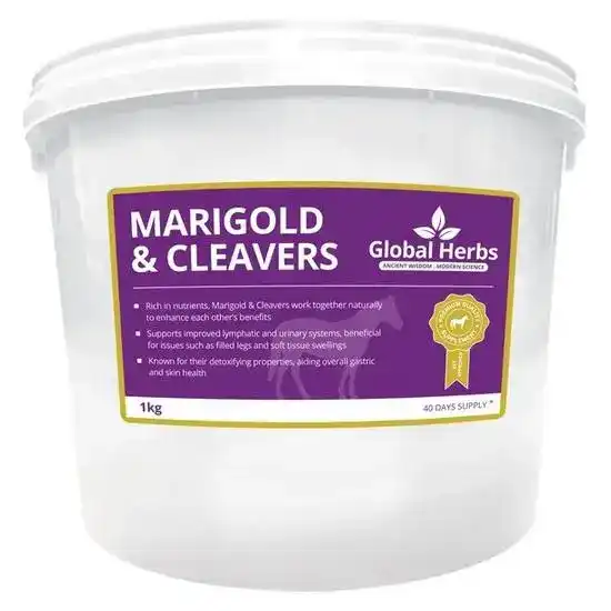 Global Herbs Marigold and Cleavers Horse Lymphatic and Urinary Support Supplemen 19747
