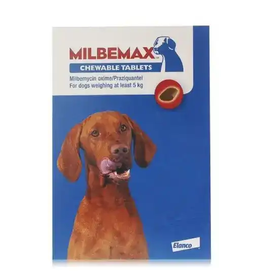 Milbemax Chewable Tablets for Adult Dogs 125mg (5kg-25kg) 2040
