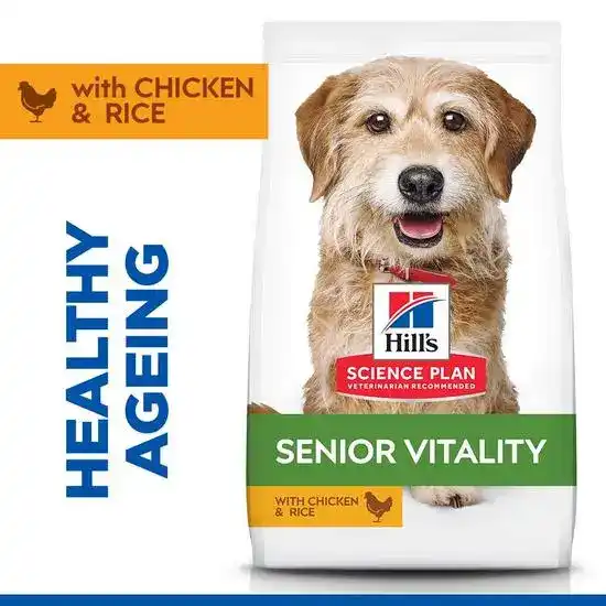 Hill's SCIENCE PLAN Specialty Small & Mini Breed Mature Adult Senior Vitality Dry Dog Food with Chicken & Rice 3242
