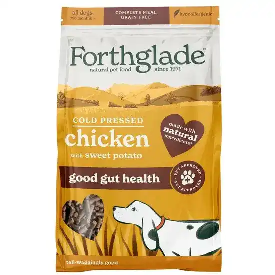 Forthglade Natural Cold Pressed Grain Free Complete Dry Dog Food with Chicken & Sweet Potato 17628
