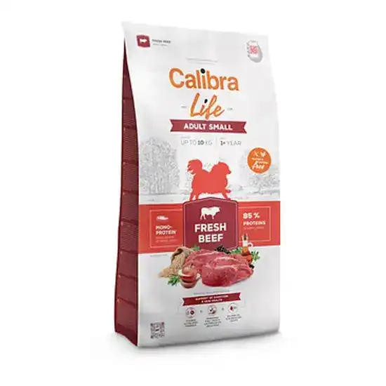 Calibra Dog Life Small Breed Adult Dry Dog Food with Fresh Beef 16041