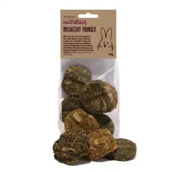 Rosewood Naturals Breakfast Cookie Treats for Small Animals 6 Pieces 16968