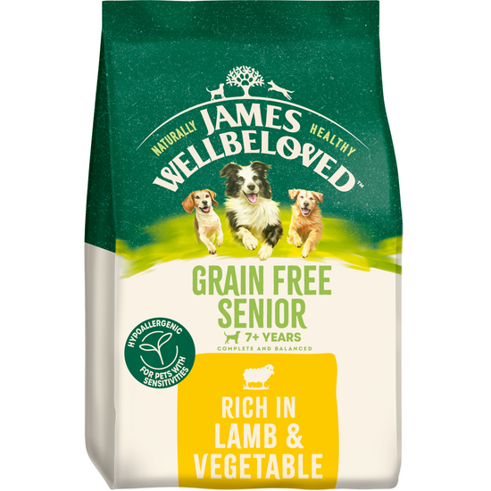 James Wellbeloved Grain Free Senior Dry Dog Food Lamb & Vegetables 18638