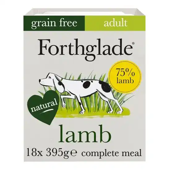 Forthglade Grain Free Complete Adult Wet Dog Food Lamb with Butternut Squash & Vegetables 18 x 395g Trays 17562