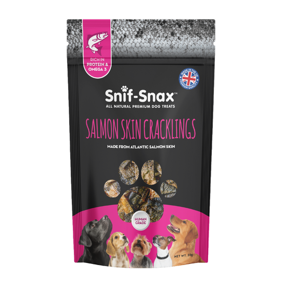 Snif-Snax Salmon Skin Cracklings Dog Treats 1 x 30g 18468