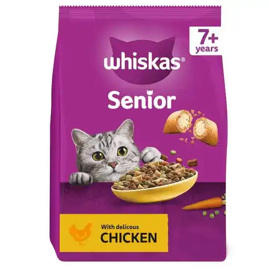 Whiskas 7+ Senior Complete Dry Cat Food with Chicken 18410