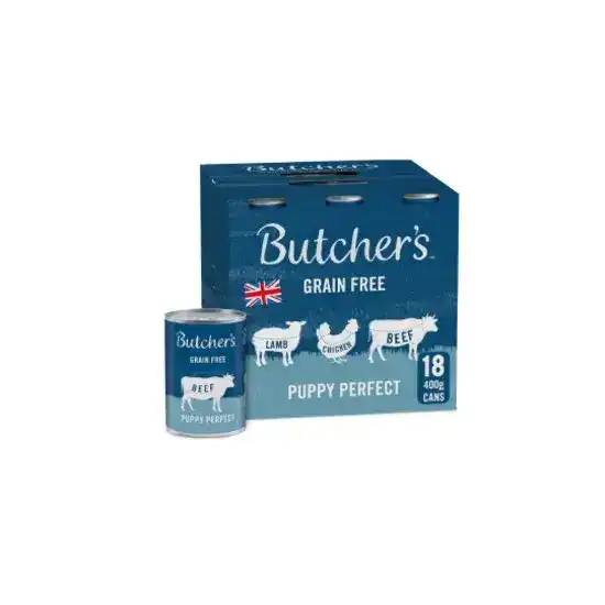Butcher's Puppy Perfect Grain Free Wet Dog Food Multipack with Lamb