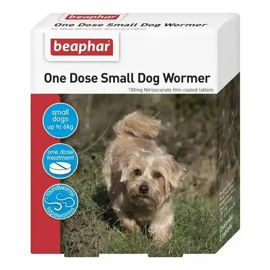 Beaphar One Dose Worming Tablets for Small Dogs up to 6kg 15794