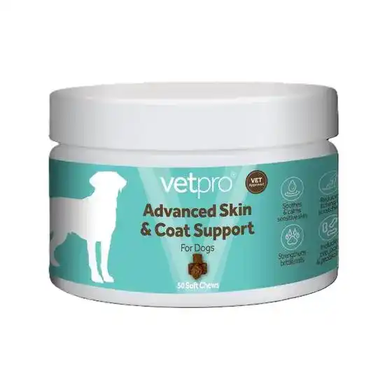 Vetpro Advanced Skin & Coat Support Supplement Soft Chews for Dogs 19276