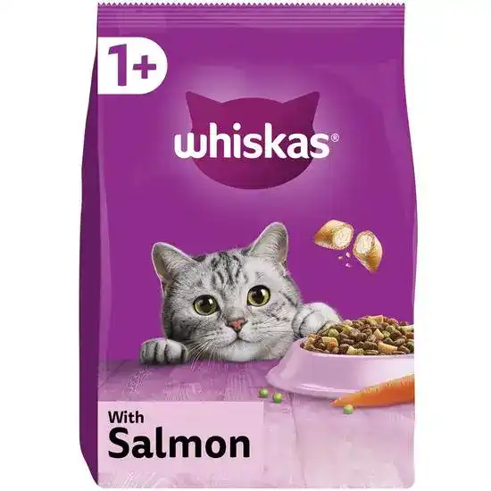Whiskas 1+ Adult Complete Dry Cat Food with Salmon 18050