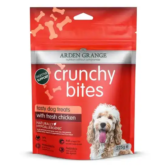 Arden Grange Crunchy Bites Treats for Dogs with Fresh Chicken 1 x 225g 16057