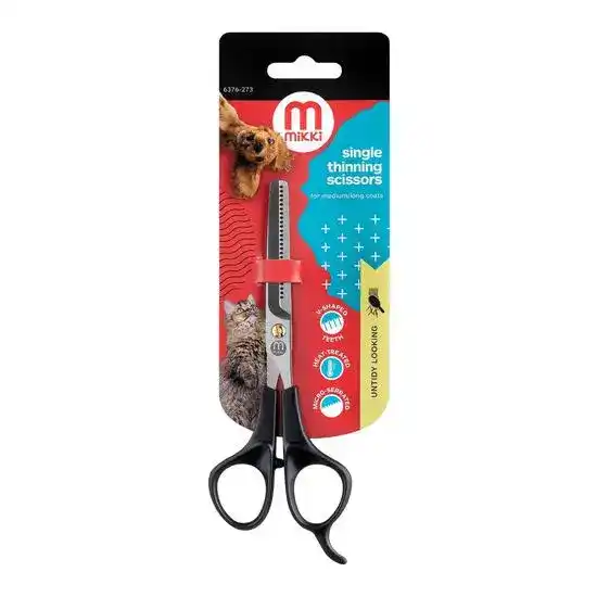 Mikki Neat & Tidy All Coat Single Blade Thinning Scissors for Dogs & Cats 16410