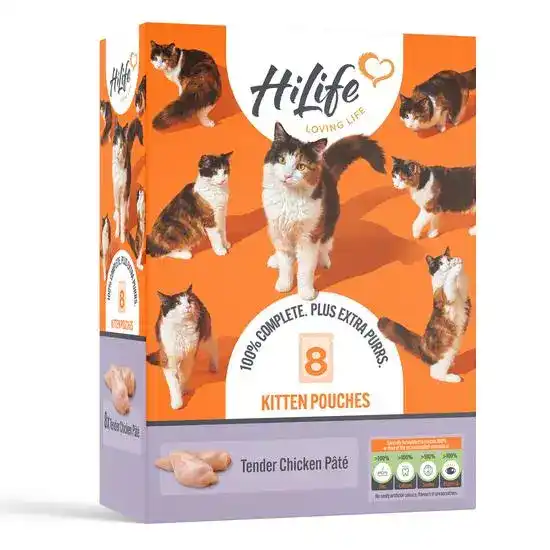HiLife Its Only Natural Kitten Wet Cat Food with Tender Chicken Pate 32 x 70g Po 15764