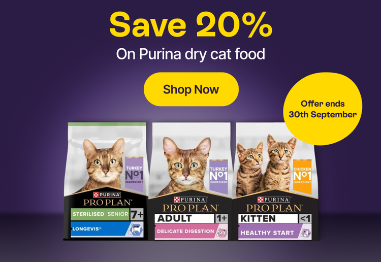 Save 20% On Purina dry cat food