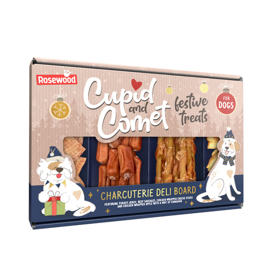 Rosewood Cupid & Comet Christmas Charcuterie Deli Board Dog Treats 1 x 200g 19889