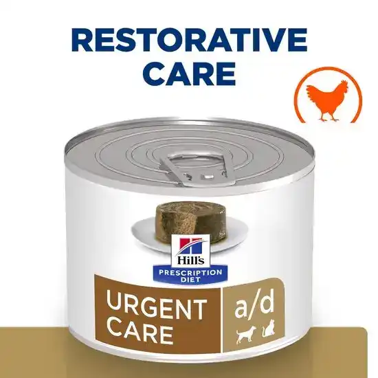 Hill's PRESCRIPTION DIET a/d Urgent Care Wet Cat & Dog Food with Chicken 12 x 200g Tins 16706