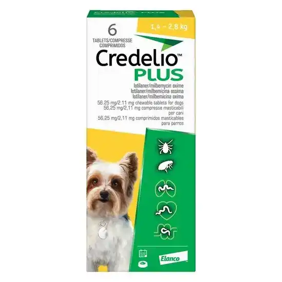 Credelio PLUS Chewable Tablets for Dogs 56.25mg (1.4kg-2.8kg) 7789