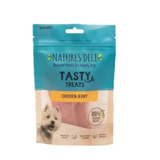 Natures Deli Tasty Treats with Chicken Jerky for Dogs 100g Packs 2192