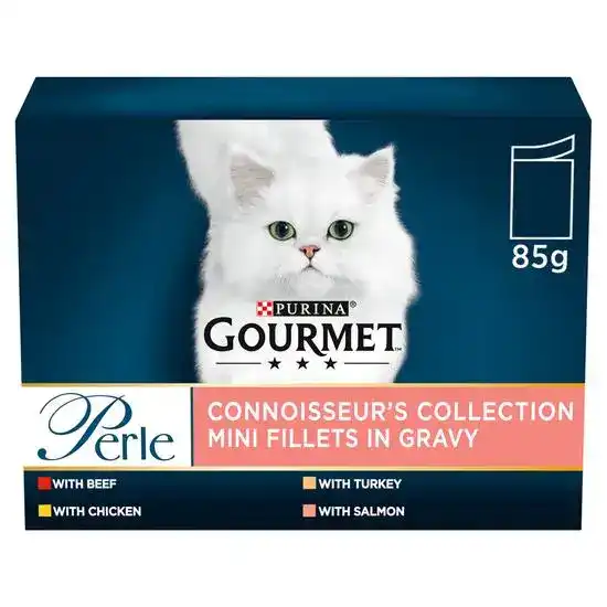 GOURMET Perle Connoisseur's Collection in Gravy Wet Cat Food 48 x 85g Pouches 18329