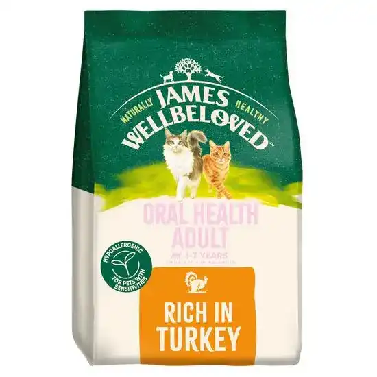 James Wellbeloved Adult Oral Health Dry Cat Food Turkey 18596