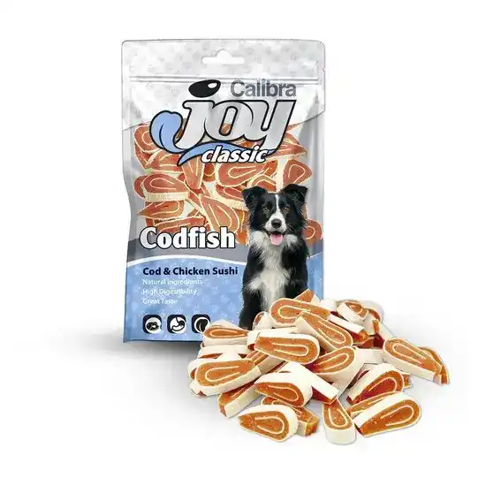 Calibra Joy Classic Dog Treats Cod & Chicken Sushi 1 x 80g 16256