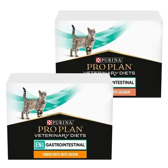 PURINA PRO PLAN VETERINARY DIETS Kitten & Adult EN Gastrointestinal Wet Cat Food with Tender Pieces 85g Pouches 15686