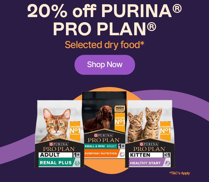 20% off Purina Pro Plan Selected dry food*