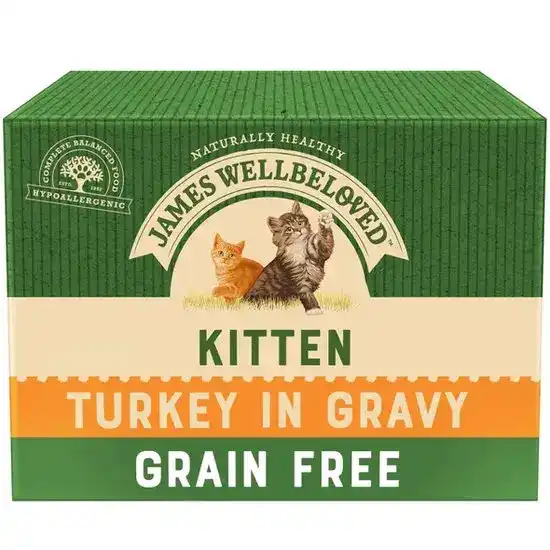 James Wellbeloved Grain Free Kitten Wet Cat Food with Turkey 10501