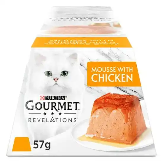 GOURMET Revelations Mousse Chicken Wet Cat Food 24 x 57g Trays 18324