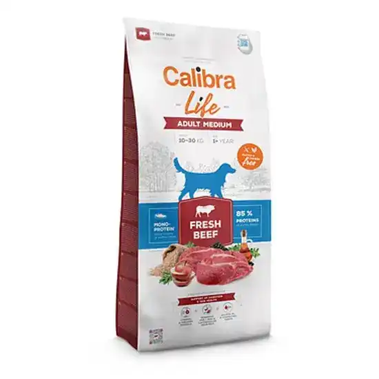 Calibra Dog Life Medium Breed Adult Dry Dog Food with Fresh Beef 16040