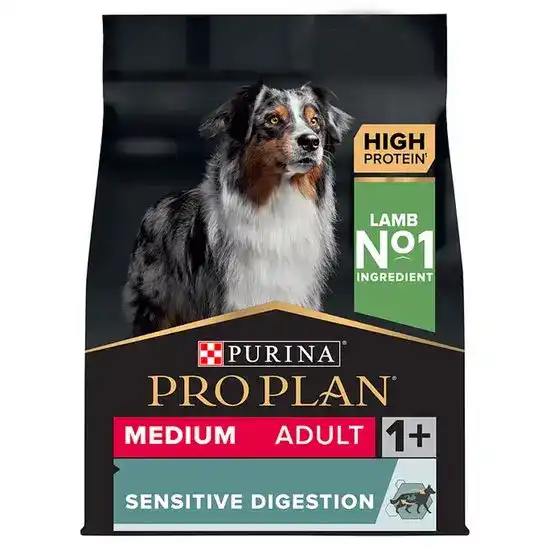 PURINA PRO PLAN Medium Breed Adult 1+ Sensitive Digestion Dry Dog Food with Lamb 1594