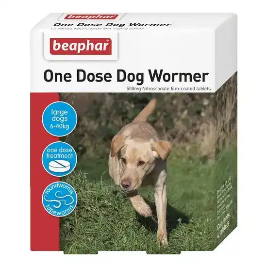 Beaphar One Dose Worming Tablets for Large Dogs 20kg - 40kg 15809