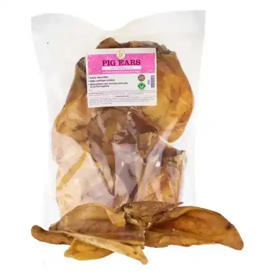 JR Pet Products Pigs Ears Treats for Dogs Large 5 Peices 19009