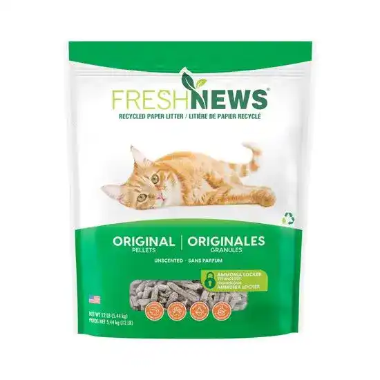 FRESH NEWS Recycled Paper Cat Litter Pellets 16214