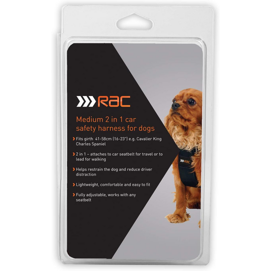 RAC 2 in 1 Car Safety & Walking Harness for Dogs 690