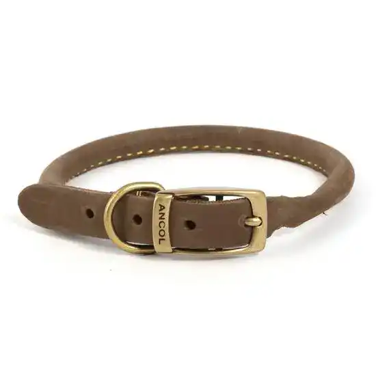 Ancol The Heritage Collection Timberwolf Rolled Dog Collar Sable 19082