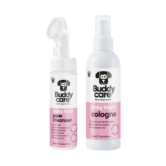 Buddycare Baby Fresh Dog Grooming Bundle: Cologne and Paw Cleanser 20788