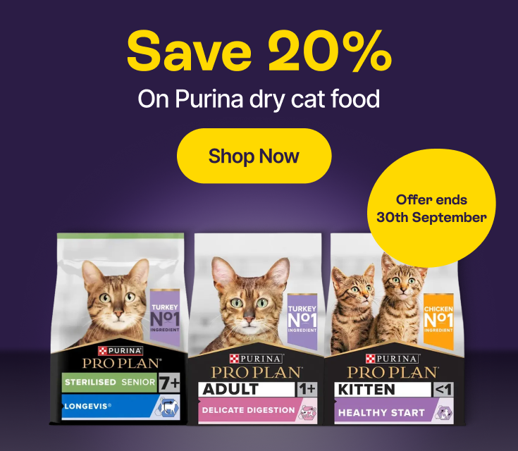 Save 20% On Purina dry cat food