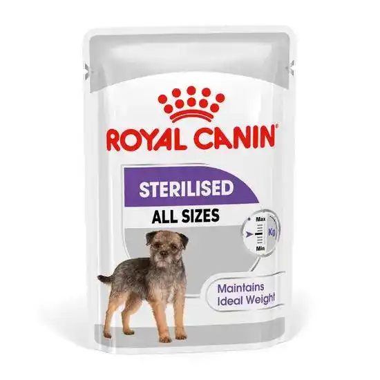 Royal Canin Adult Sterilised Wet Dog Food Loaf 85g Pouches 20227