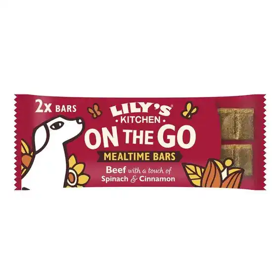 Lily's Kitchen Adult On the Go Beef Mealtime Bar for Dogs 4 x 40g 17893