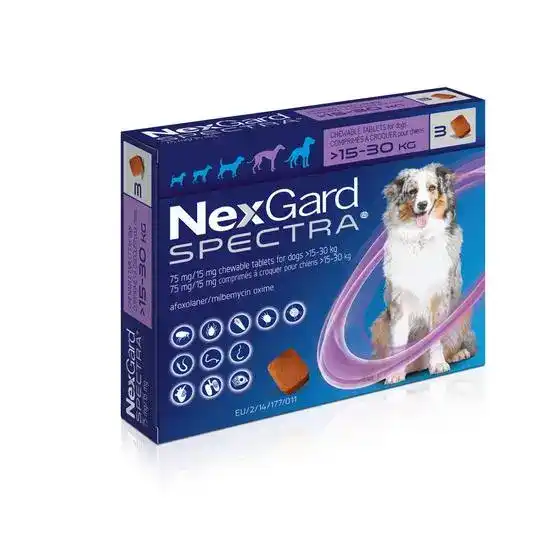 NexGard SPECTRA Chewable Tablets for Large Dogs (15kg-30kg) 2273