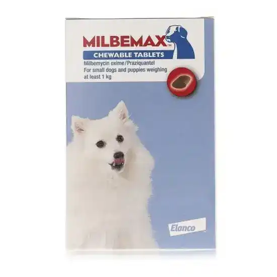 Milbemax Chewable Tablets for Small Dogs and Puppies 25mg (1kg-5kg) 2039