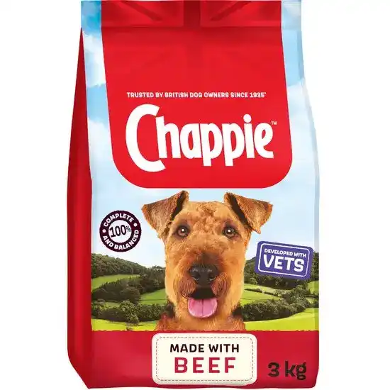 Chappie Complete Adult Dry Dog Food with Beef & Wholegrain Cereal 16188