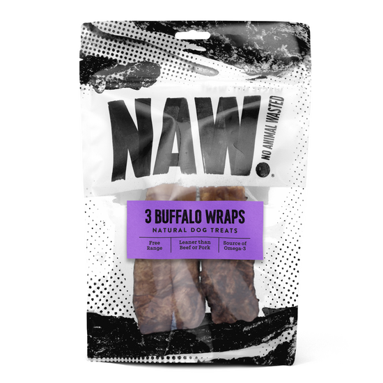NAW! Buffalo Wraps Natural Dog Treats 3 Pieces 17908