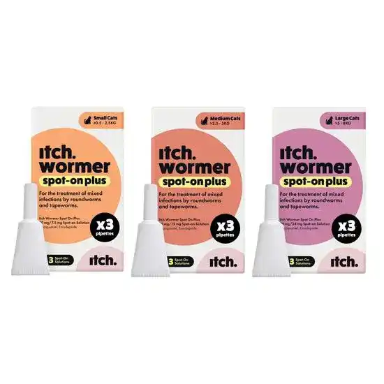 Itch Spot-On Wormer Plus for Cats 20582
