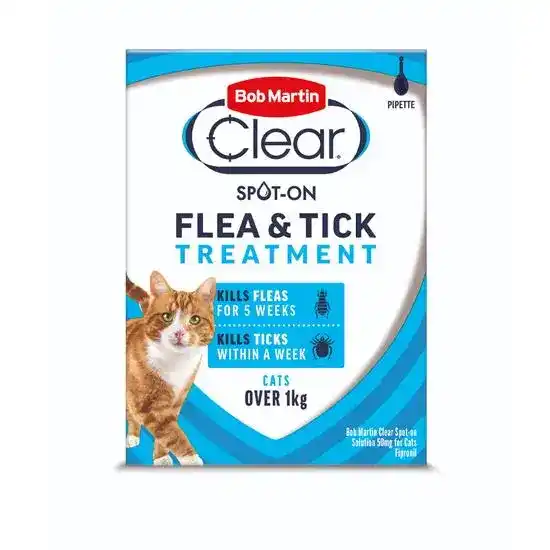 Bob Martin Clear Spot-On Flea & Tick Treatment for Cats 18548