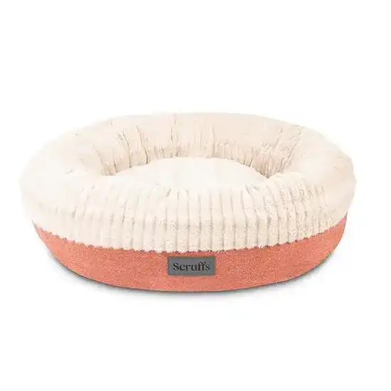 Scruffs Ellen Donut Dog Bed Terracotta Red 19212