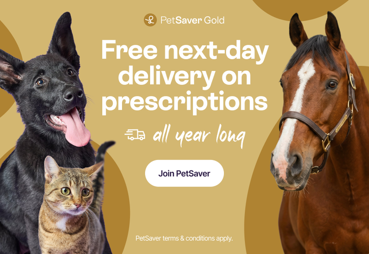 Free next-day delivery on prescriptions all year long - Join PetSaver