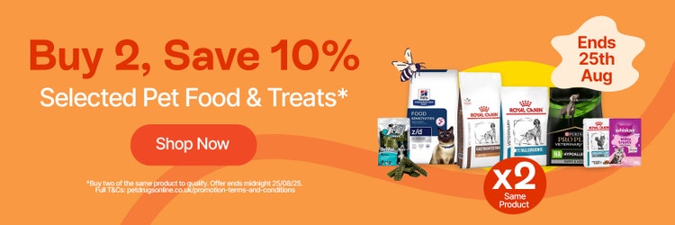 Buy 2, Save 10% Selected Pet Food & Treats*