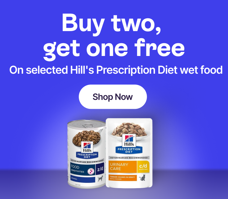 Buy Two Get One Free on selected hills prescription diet wet food